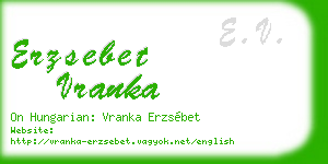 erzsebet vranka business card